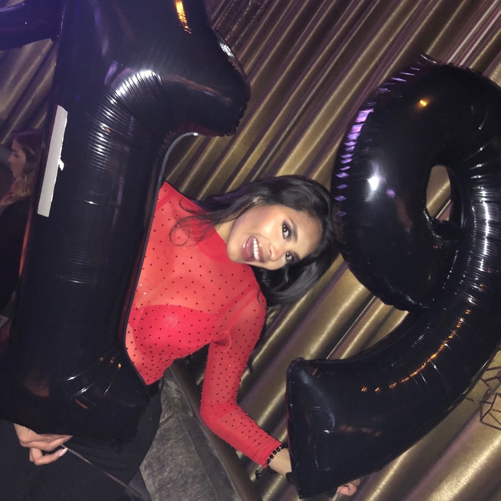 Red crystal bodysuit